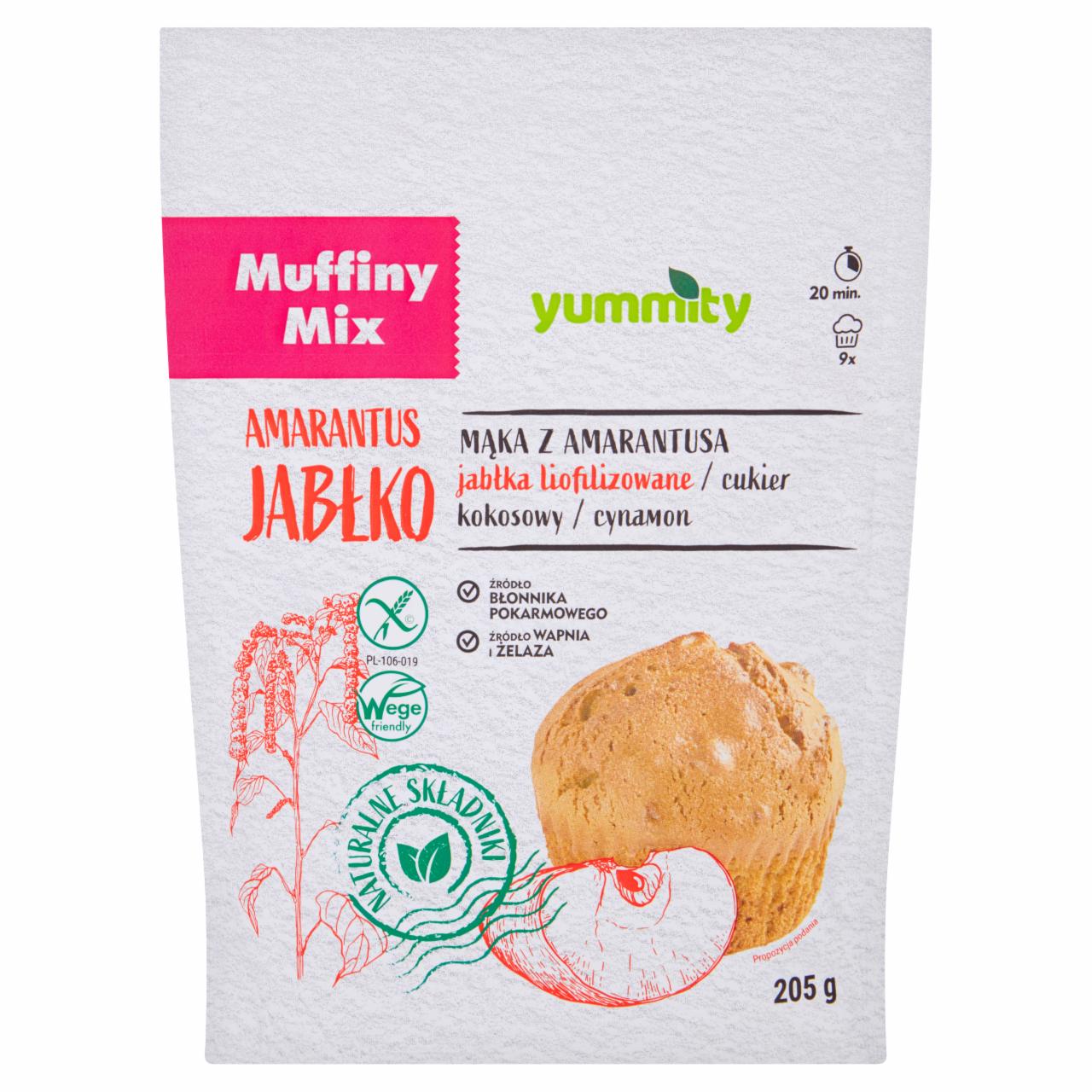 Zdjęcia - Yummity Bezglutenowe muffiny jabłkowe z cynamonem 205 g