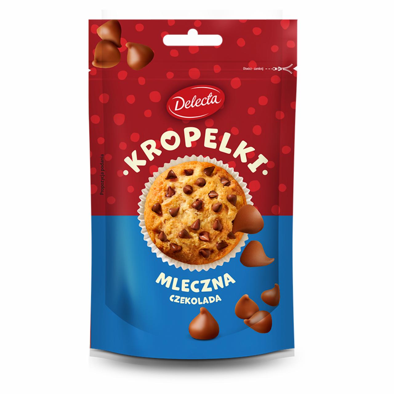 Zdjęcia - Delecta Kropelki mleczna czekolada 80 g 