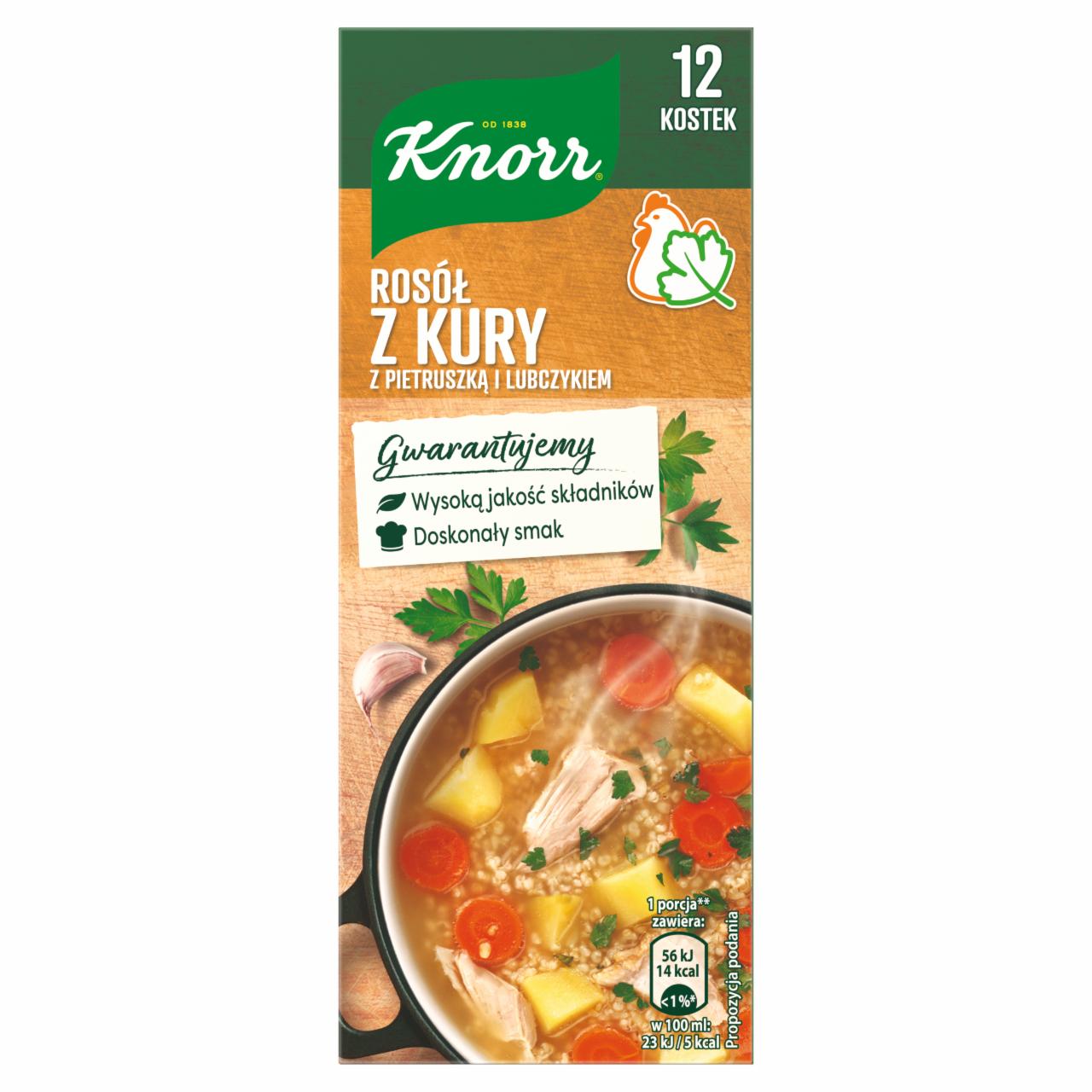 Zdjęcia - Knorr Rosół z kury z pietruszką i lubczykiem 120 g (12 x 10 g)