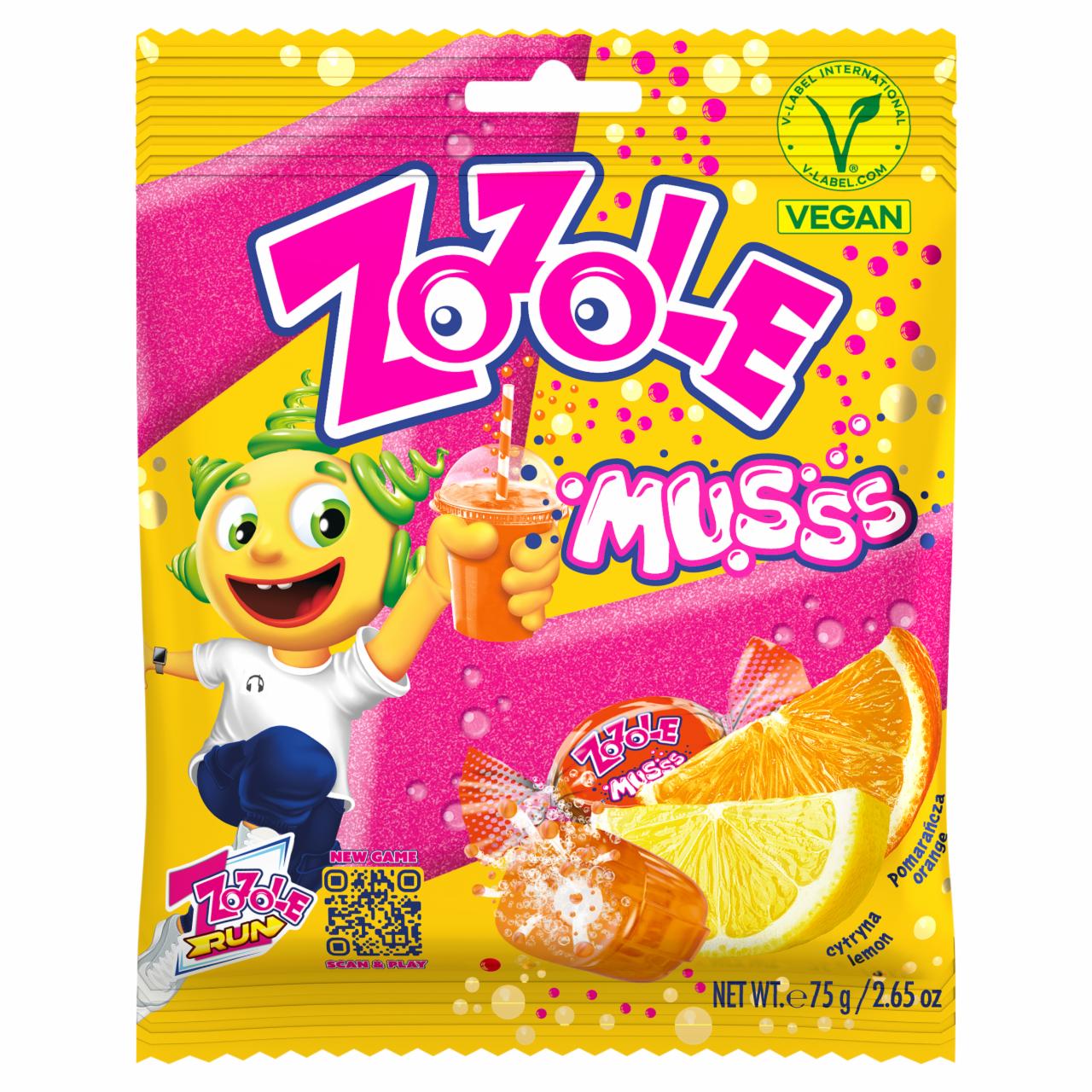 Zdjęcia - Zozole Musss Karmelki z nadzieniem musującym cytryna pomarańcza 75 g