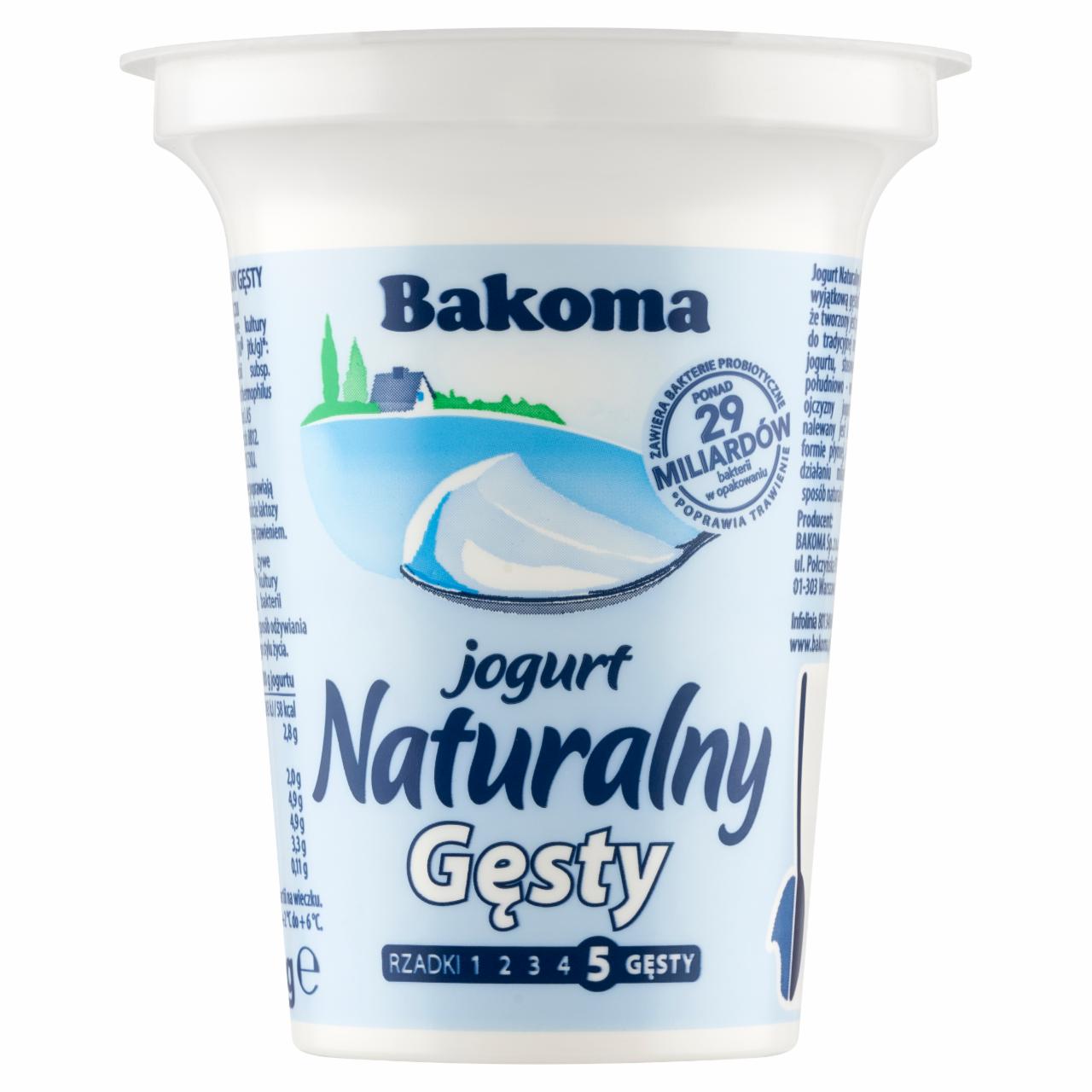 Zdjęcia - Bakoma Jogurt naturalny gęsty 290 g