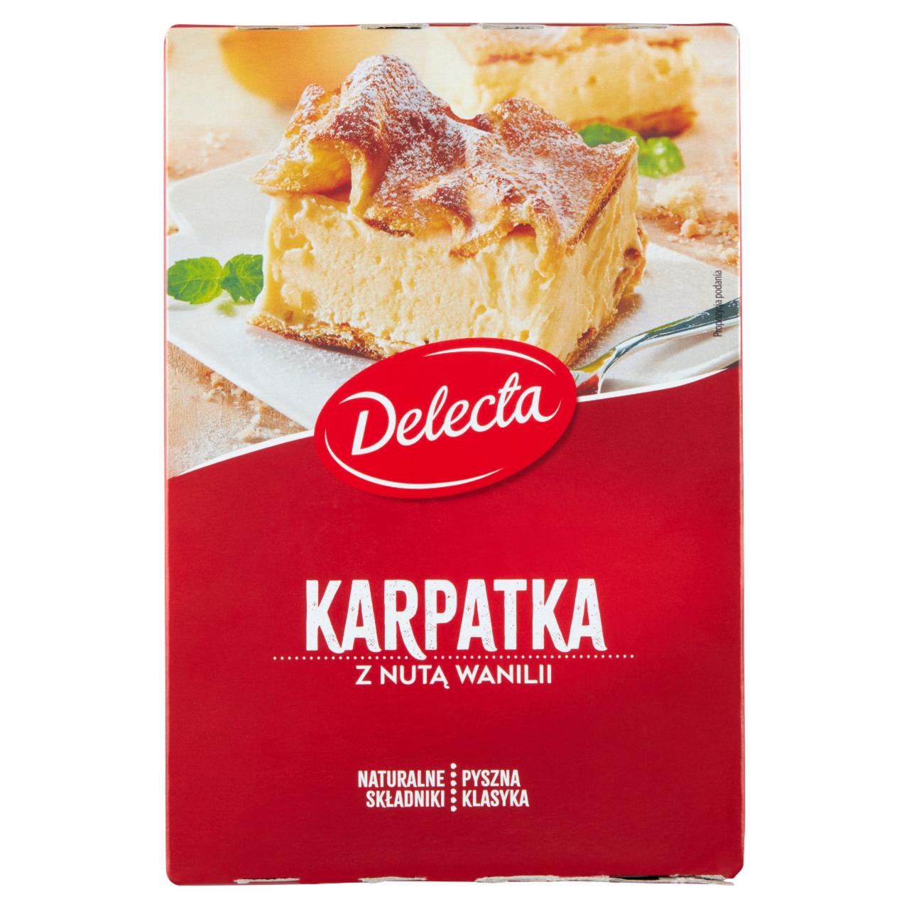 Zdjęcia - Delecta Karpatka z nutą wanilii mieszanka do wypieku ciasta 390 g