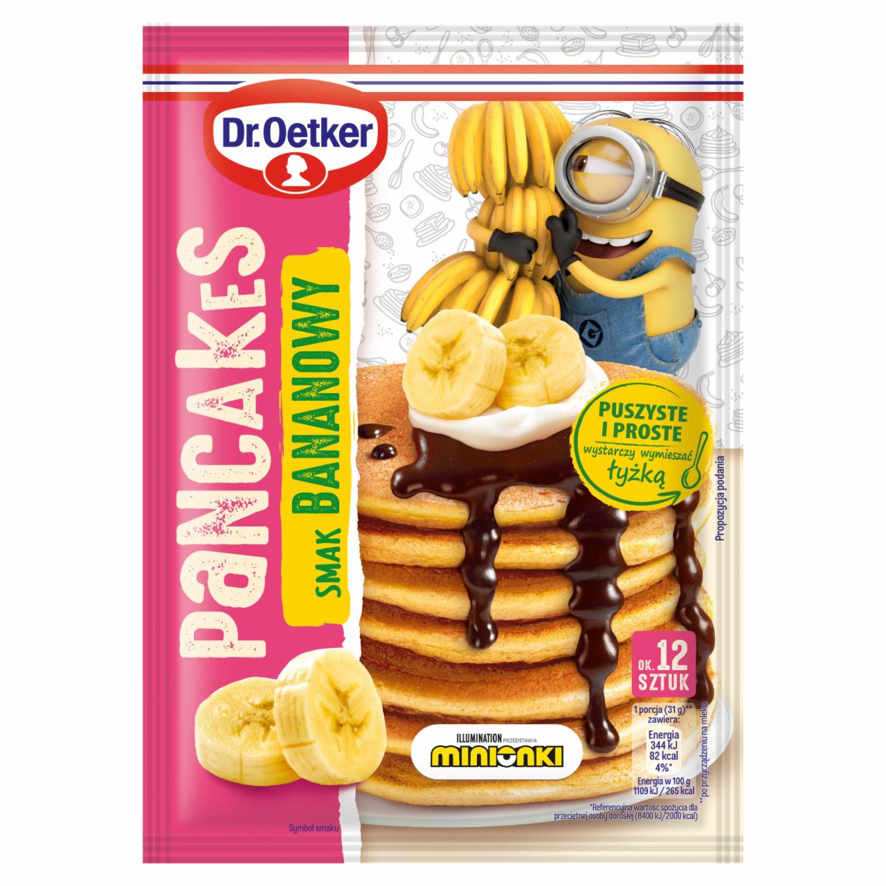 Zdjęcia - Dr. Oetker Pancakes smak bananowy 170 g