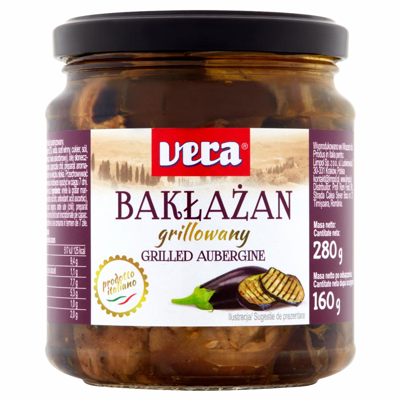 Zdjęcia - Vera Bakłażan grillowany 280 g