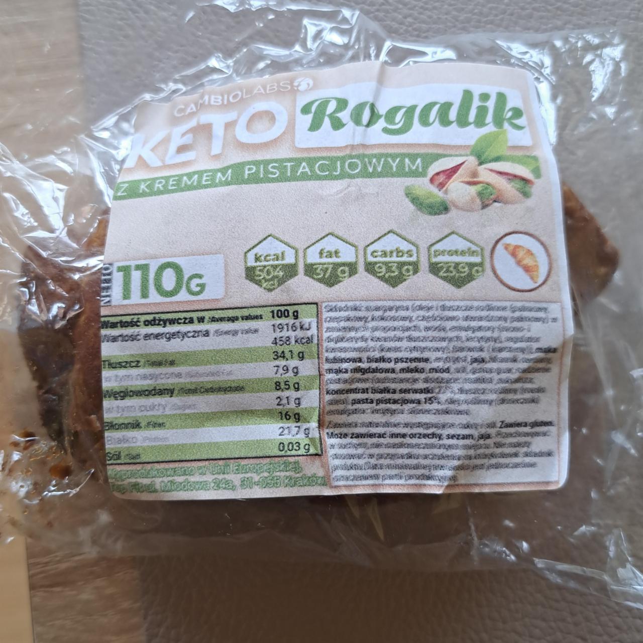 Zdjęcia - Keto rogalik z kremem pistacjowym CambioLabs