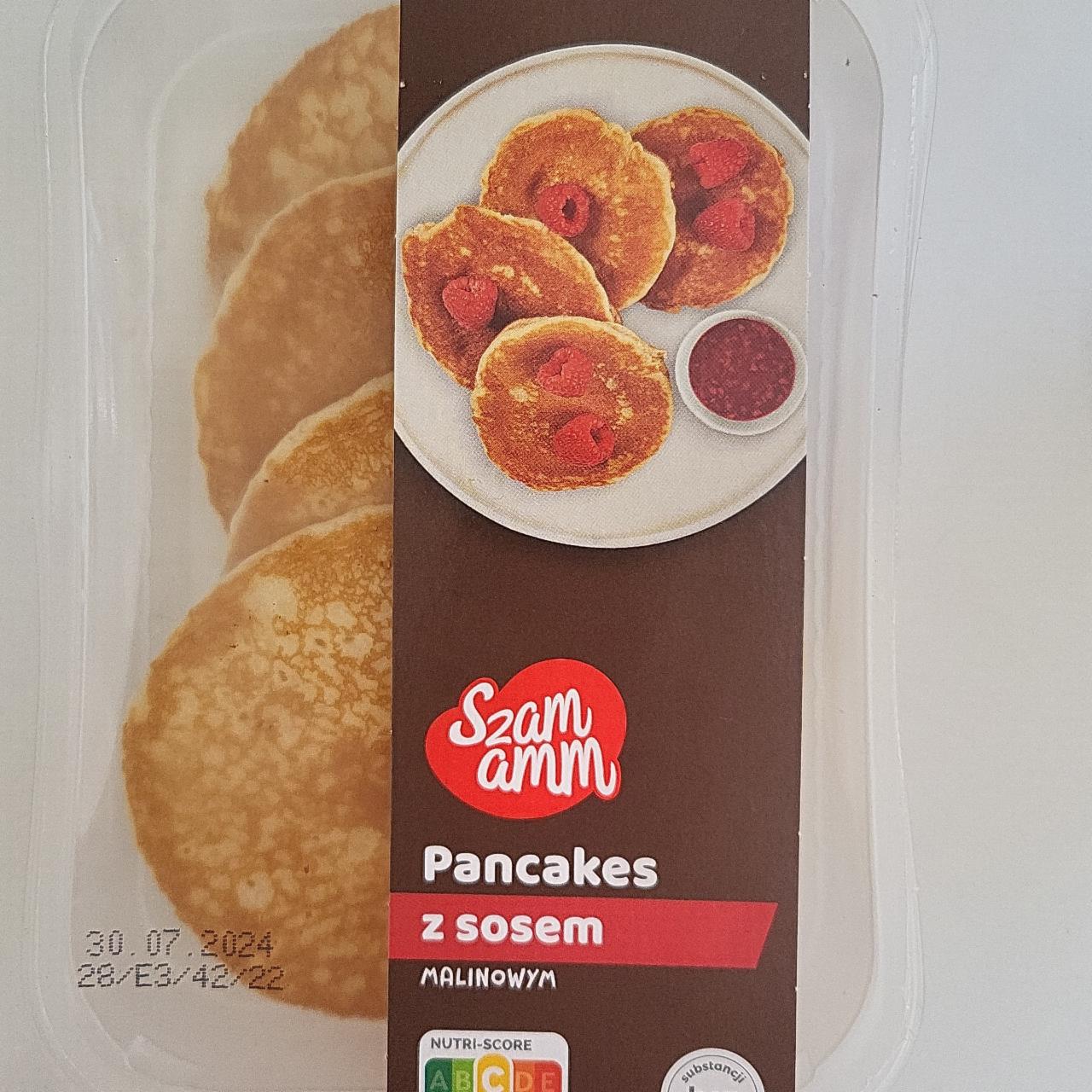 Zdjęcia - Pancakes z sosem malinowym Szamamm