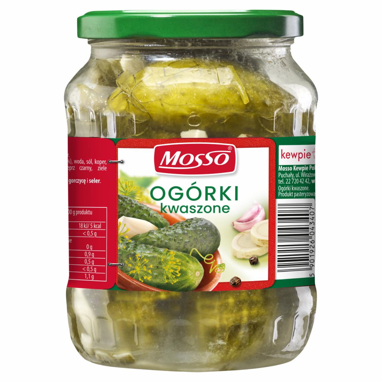 Zdjęcia - Mosso Ogórki kwaszone 680 g