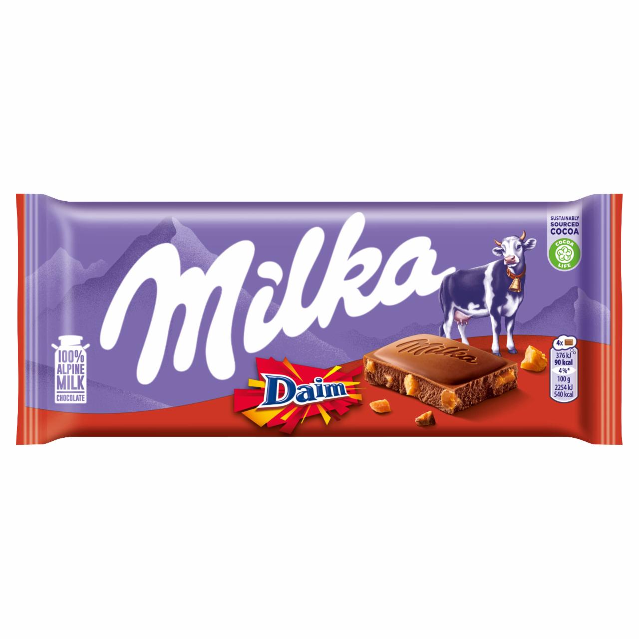 Zdjęcia - Milka Daim Czekolada mleczna 100 g