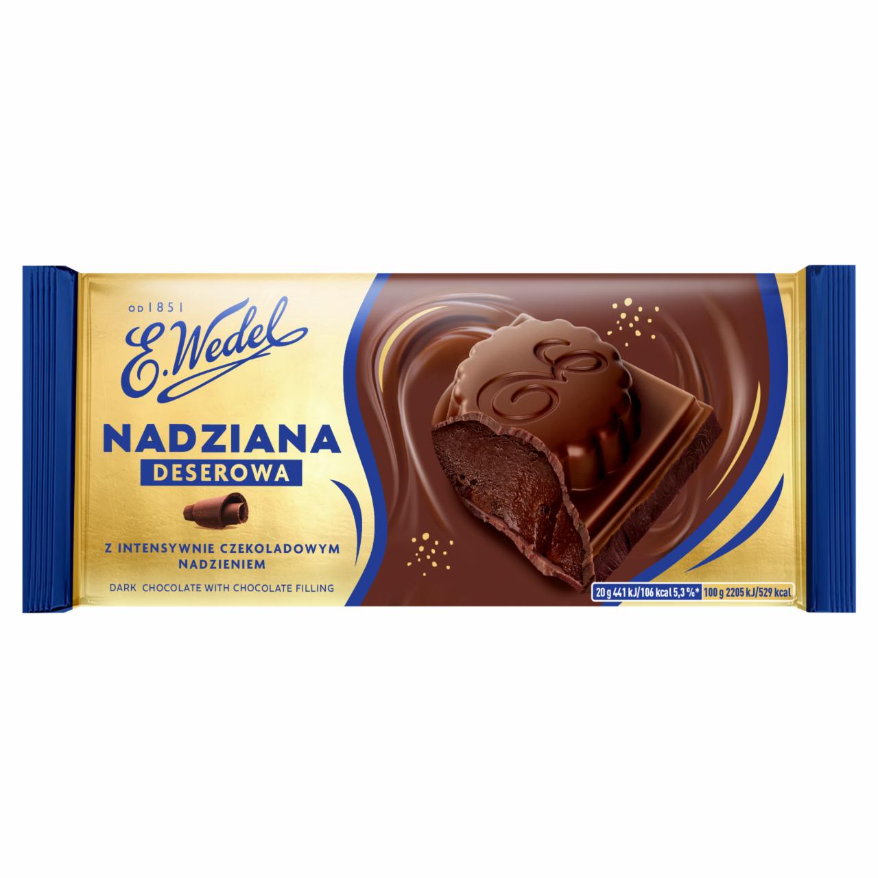 Zdjęcia - E. Wedel Czekolada deserowa z czekoladowym nadzieniem 100 g