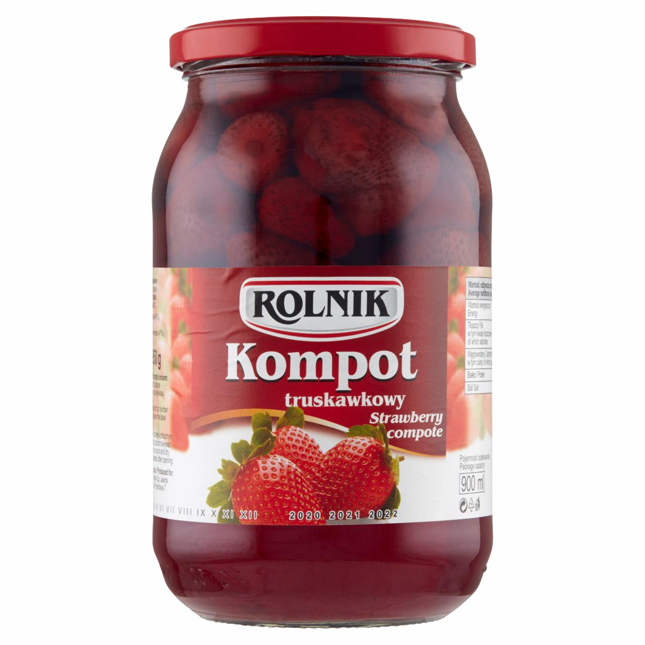 Zdjęcia - Rolnik Kompot truskawkowy 850 g