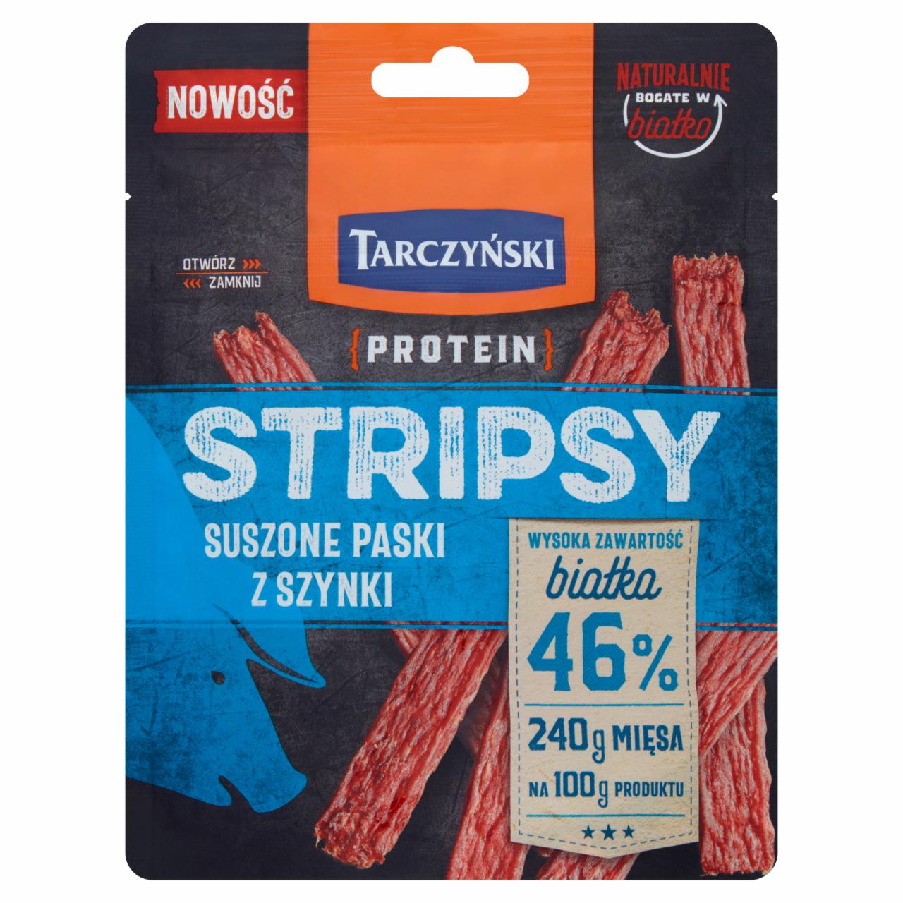 Zdjęcia - Tarczyński Protein Stripsy Suszone paski z szynki 50 g