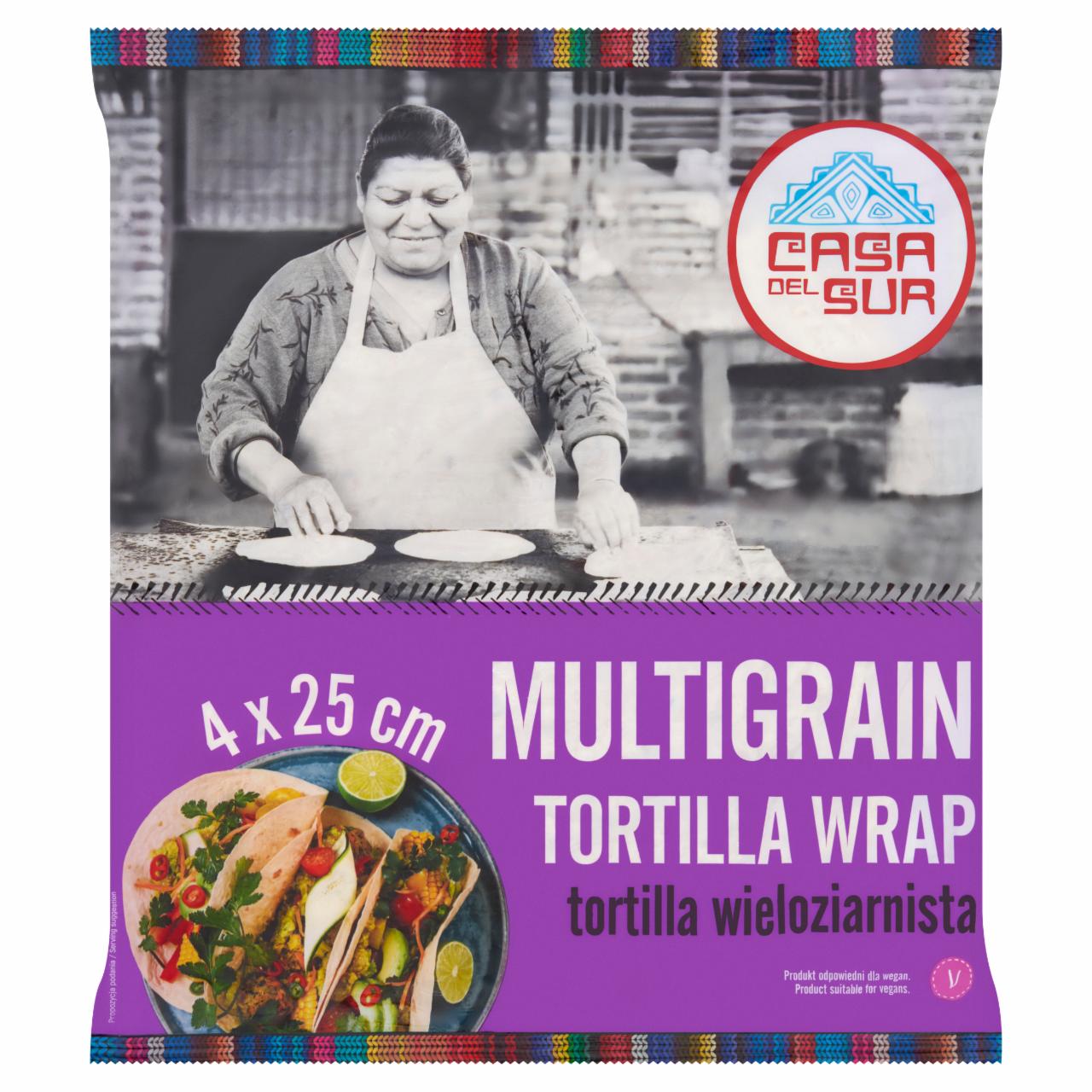 Zdjęcia - Casa Del Sur Tortilla wieloziarnista 25 cm 240 g (4 sztuki)