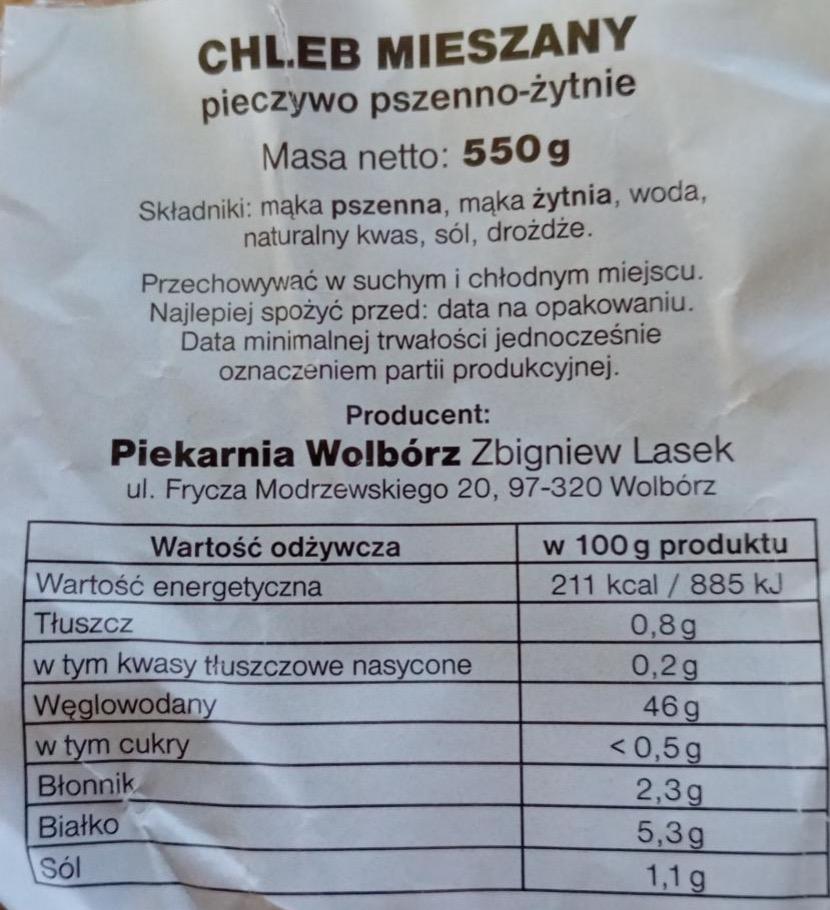 Zdjęcia - Chleb mieszany Piekarnia Wolbórz