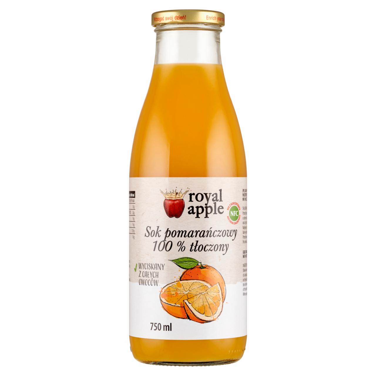 Zdjęcia - Royal apple Sok pomarańczowy 100 % tłoczony 750 ml