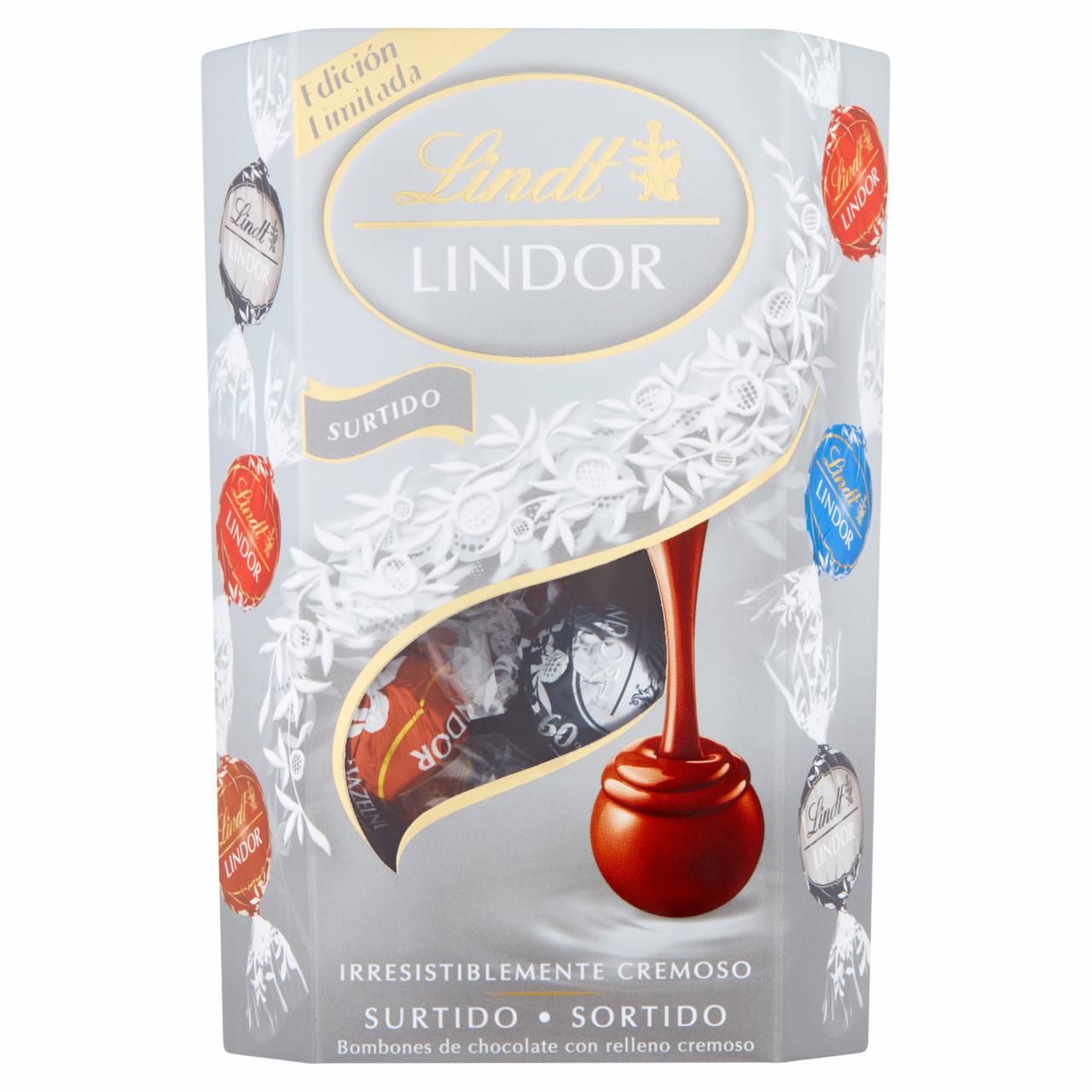 Zdjęcia - Lindt Lindor Pralinki z czekolady mlecznej gorzkiej i mlecznej z orzechami z nadzieniem 200 g