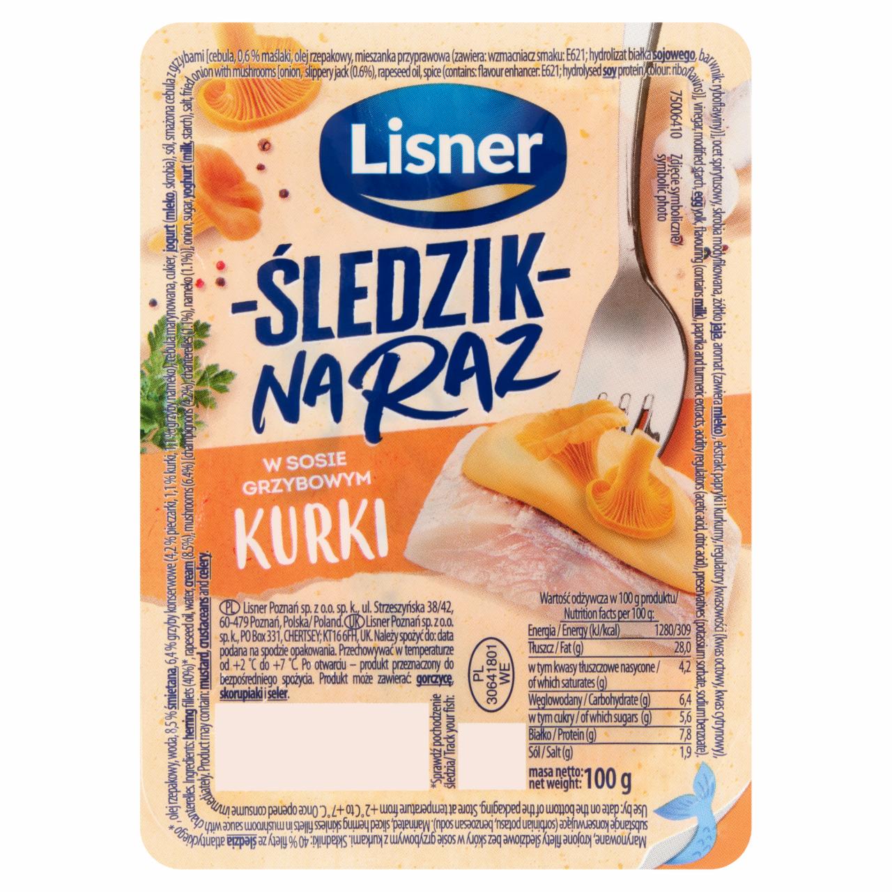 Zdjęcia - Śledzik na Raz w sosie grzybowym Kurki Lisner