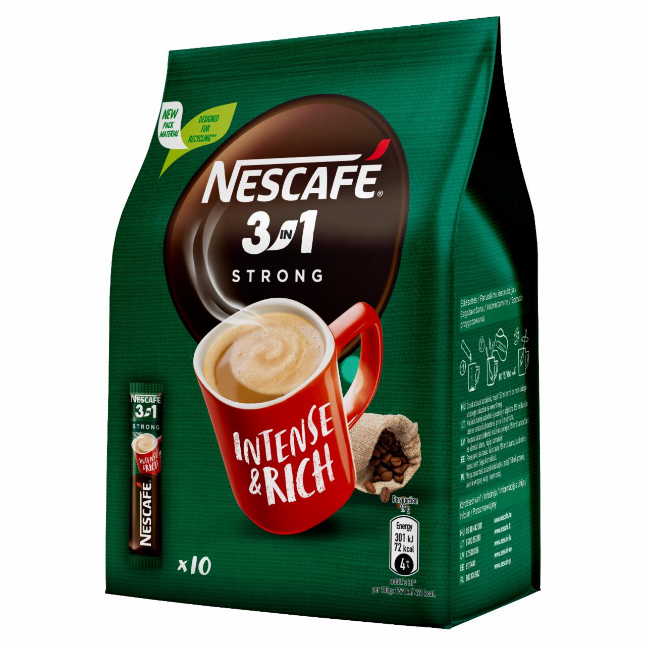 Zdjęcia - Nescafé 3in1 Strong Rozpuszczalny napój kawowy 170 g (10 x 17 g)