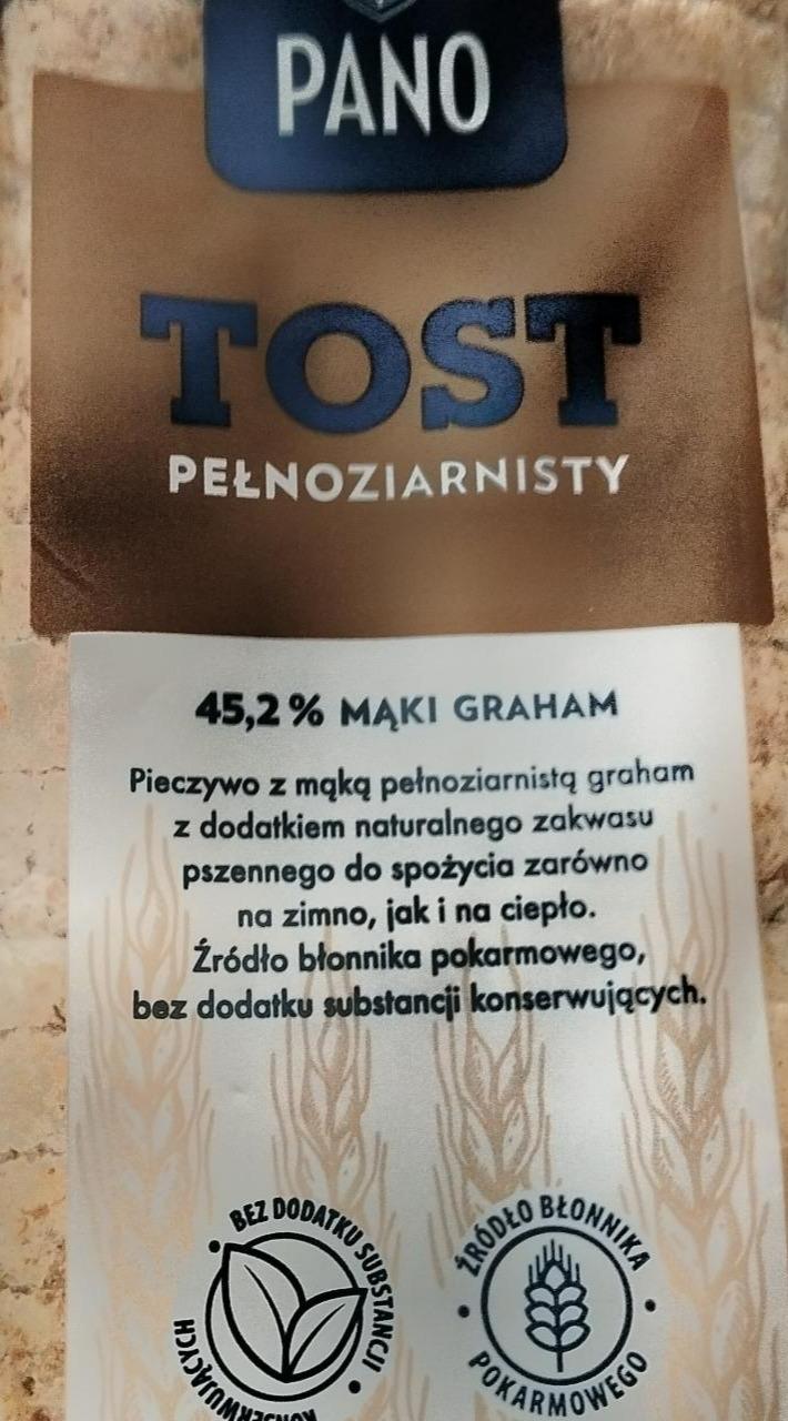 Zdjęcia - Tost pełnoziarnisty 45.2 % mąki graham Pano