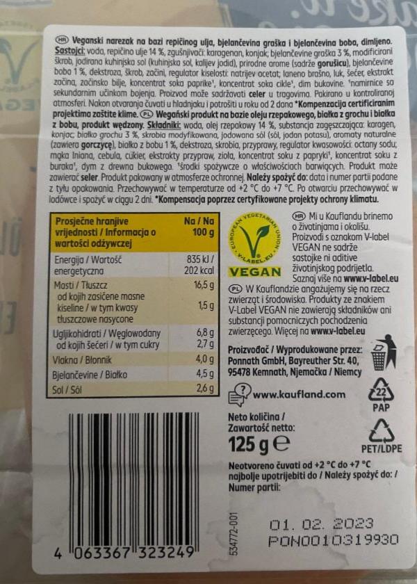 Take It Veggie Veganer Aufschnitt Auf Basis Von Rapsol Kaufland