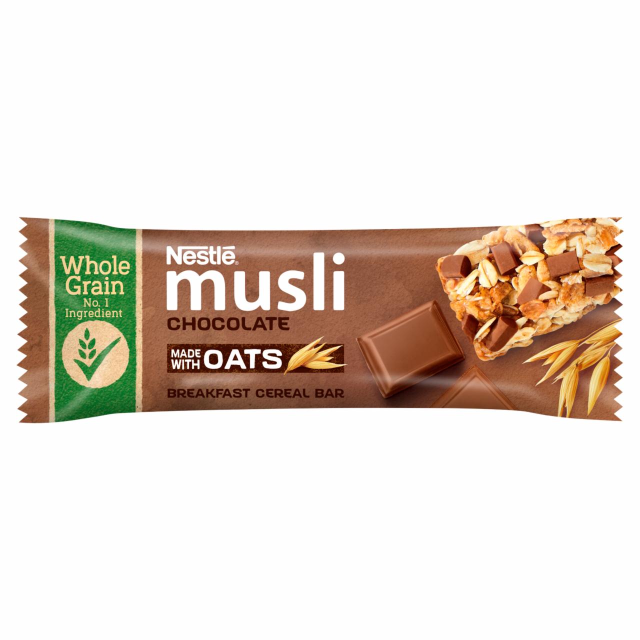 Zdjęcia - Nestlé Musli Chocolate Płatki śniadaniowe w formie batonika 35 g