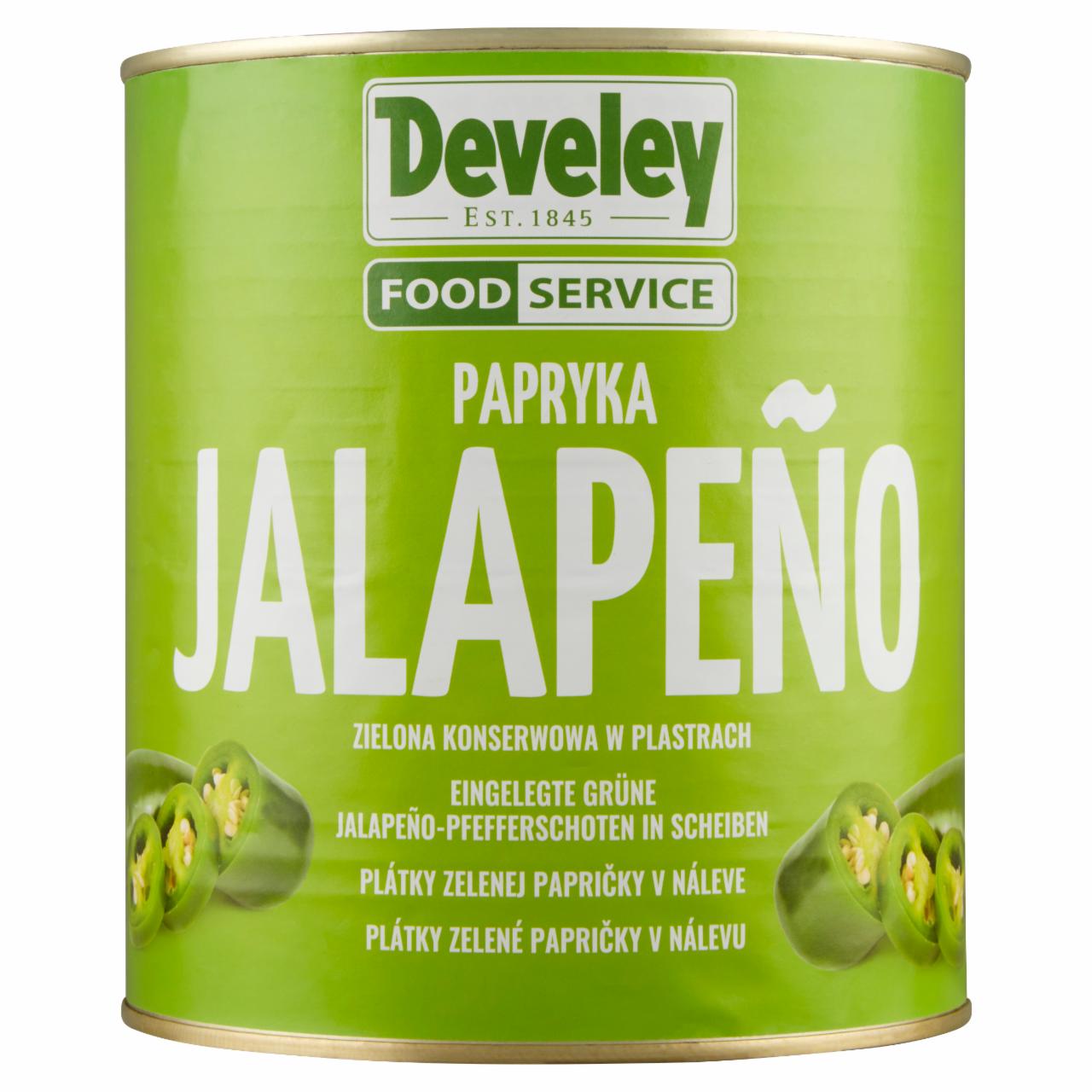 Zdjęcia - Develey Food Service Zielona konserwowa papryka Jalapeño w plastrach 3 kg