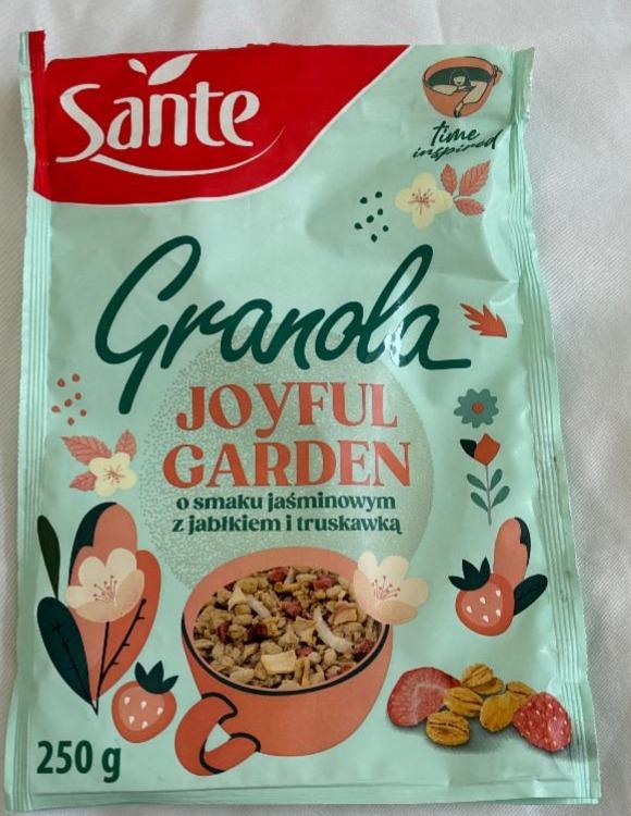 Zdjęcia - Granola Joyful garden o smaku jaśminowym z jabłkiem i truskawką Sante