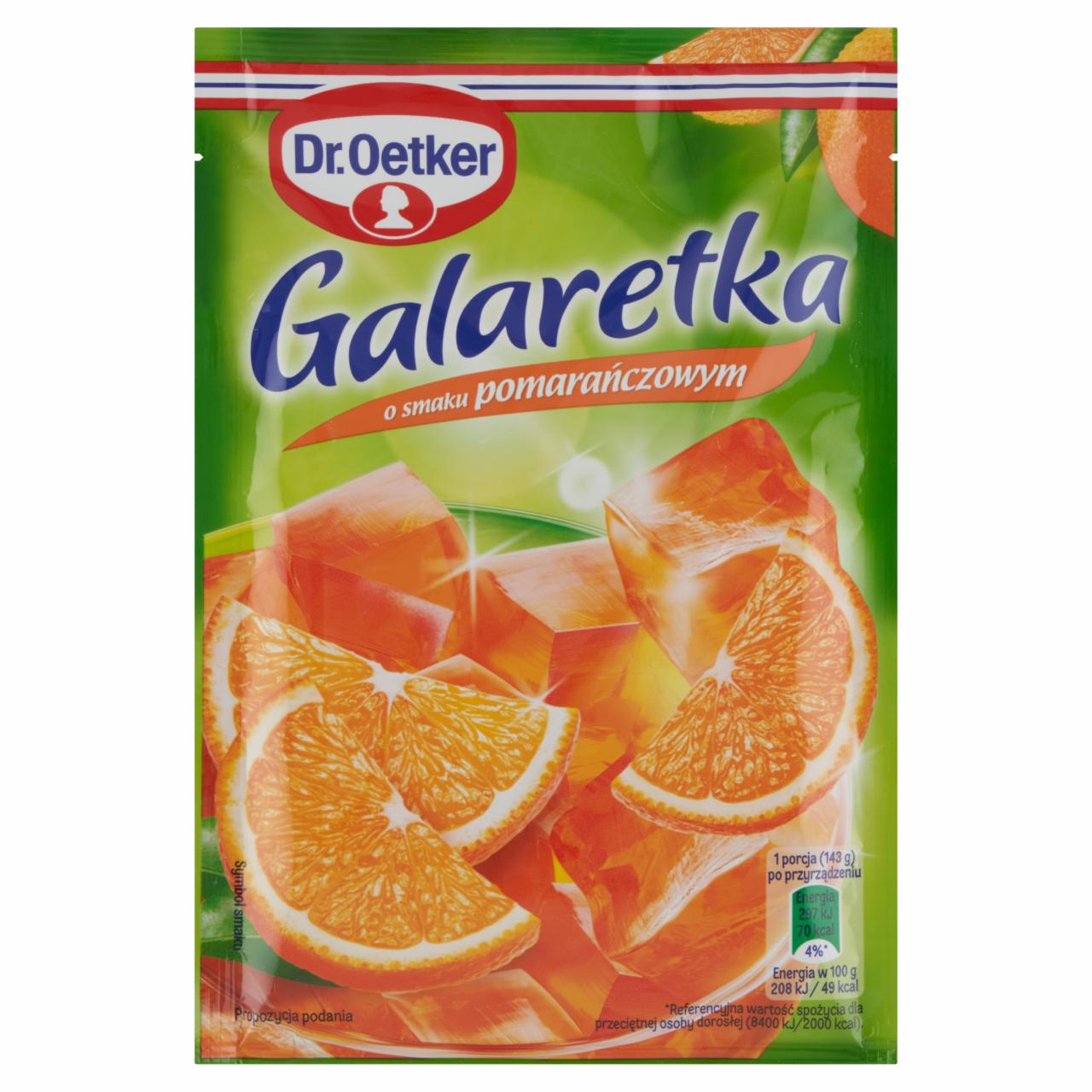 Zdjęcia - Dr. Oetker Galaretka o smaku pomarańczowym 72 g