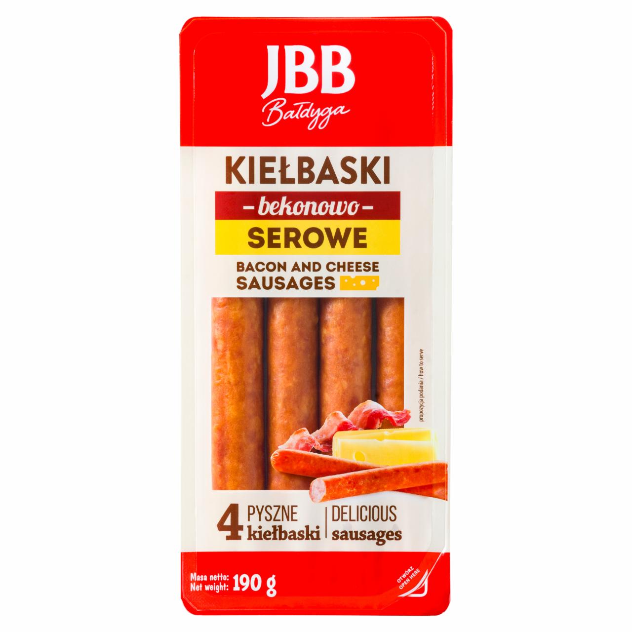 Zdjęcia - JBB Bałdyga Kiełbaski bekonowo serowe 190 g