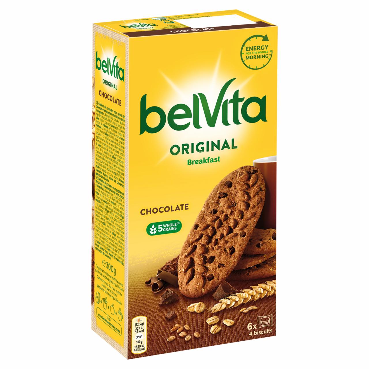 Zdjęcia - belVita Breakfast Ciastka zbożowe o smaku kakaowym z kawałkami czekolady 300 g