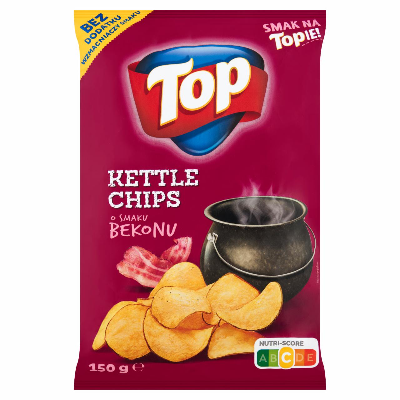 Zdjęcia - Kettle Chips Chipsy ziemniaczane o smaku bekonu 150 g Top