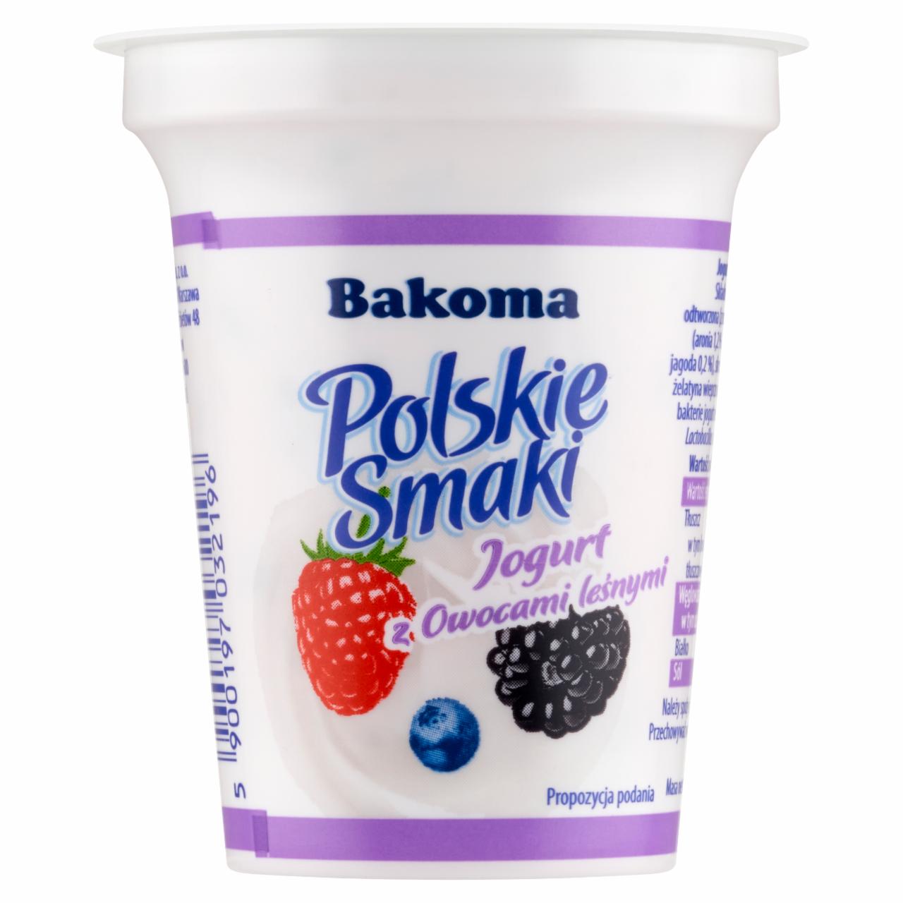 Zdjęcia - Bakoma Polskie Smaki Jogurt z owocami leśnymi 150 g