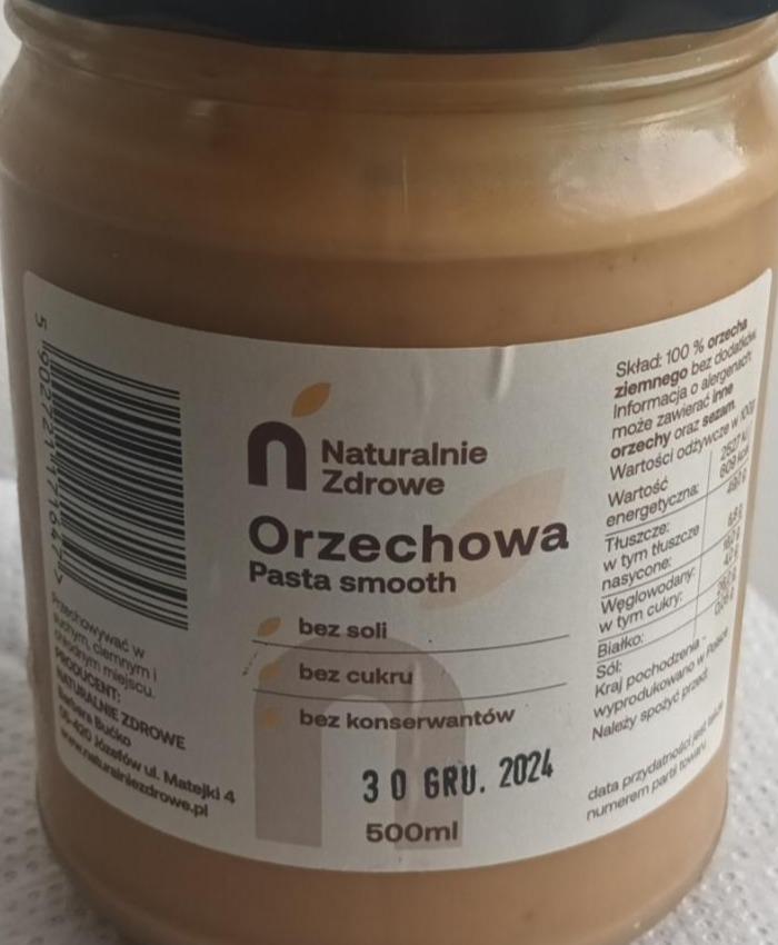 Zdjęcia - orzechowa pasta smootch Naturalnie Zdrowe