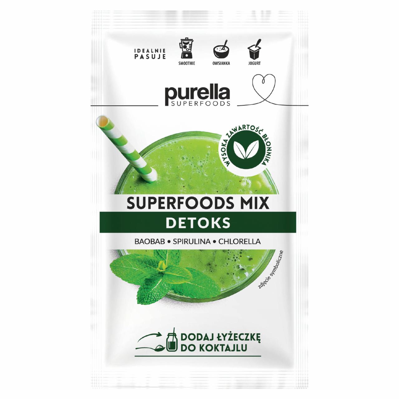 Zdjęcia - Purella Superfoods Mix Mieszanka Superfoods detoks 40 g