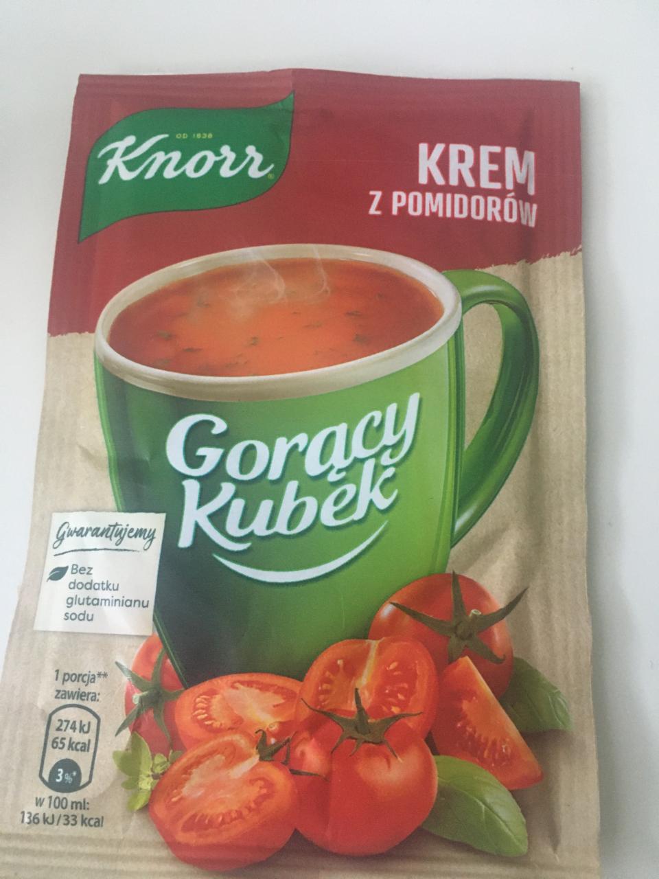 Zdjęcia - Gorący kubek krem z pomidorów Knorr