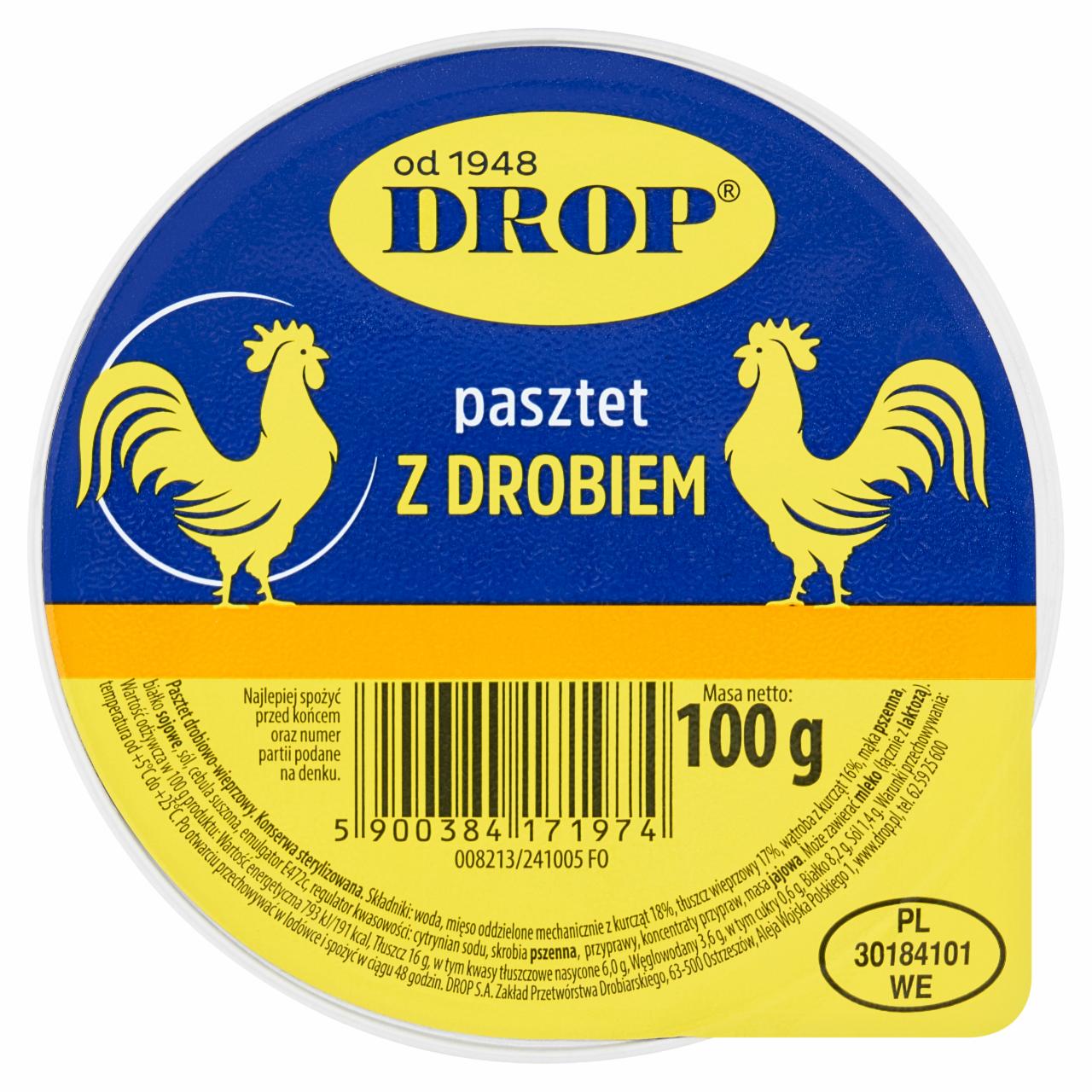 Zdjęcia - Drop Pasztet z drobiem 100 g