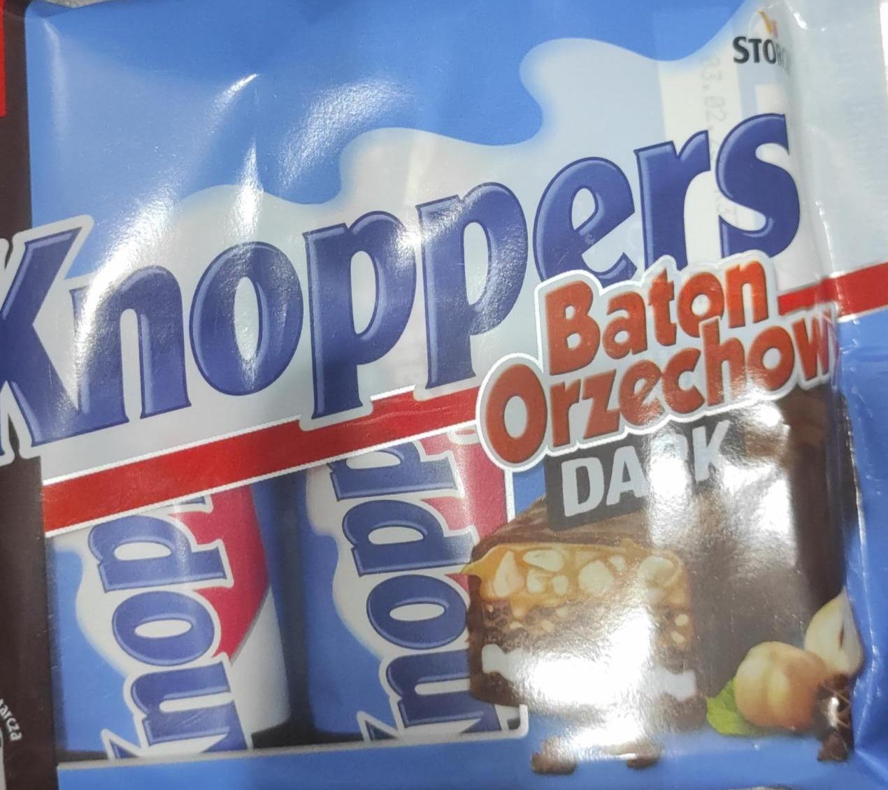 Zdjęcia - Knoppers Baton orzechowy Dark 120 g (3 x 40 g)