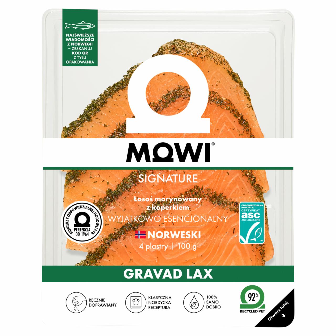 Zdjęcia - Mowi Signature Łosoś marynowany z koperkiem 100 g (4 sztuki)