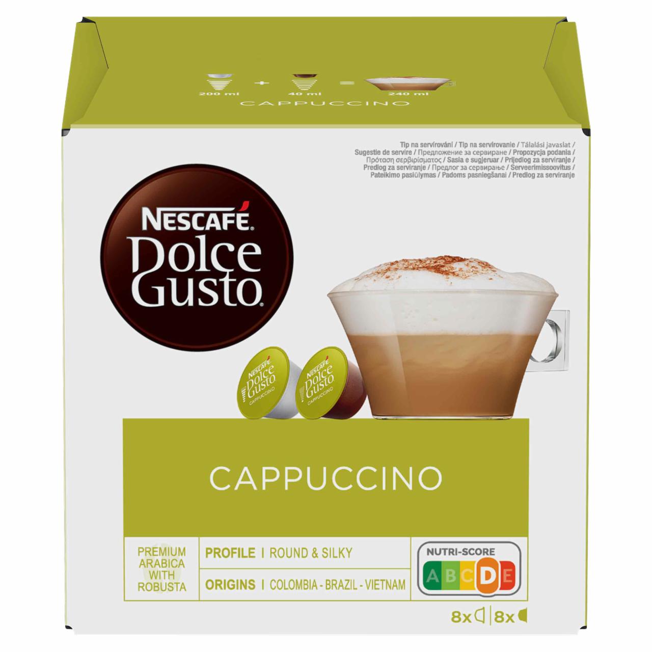 Zdjęcia - Nescafé Dolce Gusto Cappuccino Kawa w kapsułkach 186,4 g (8 x 17 g i 8 x 6,3 g)