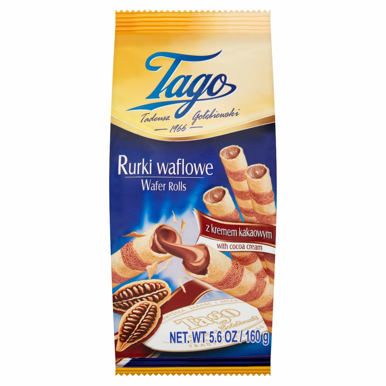 Zdjęcia - Tago Rurki waflowe z kremem kakaowym 160 g