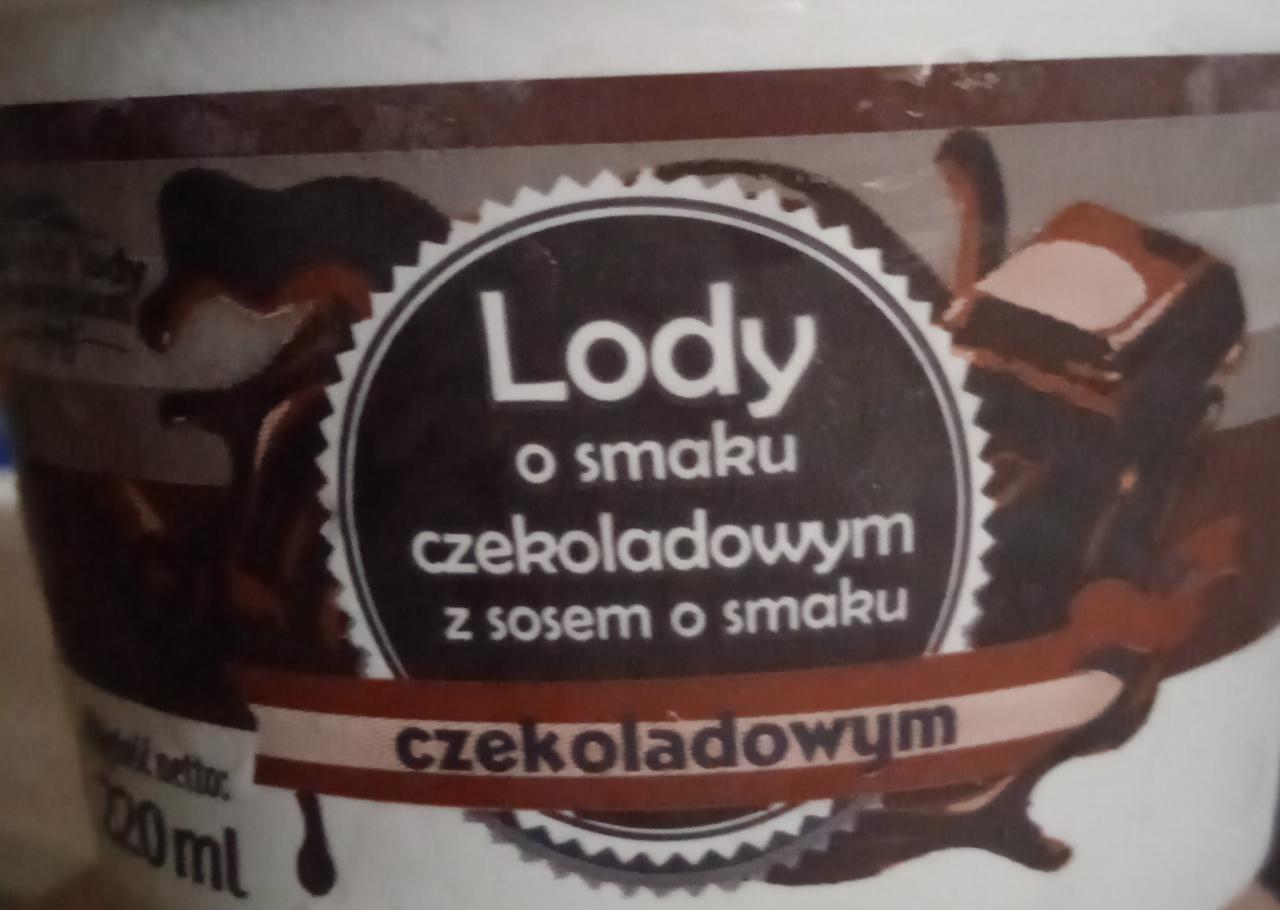 Zdjęcia - Lody o smaku czekoladowym z sosem o smaku czekoladowym