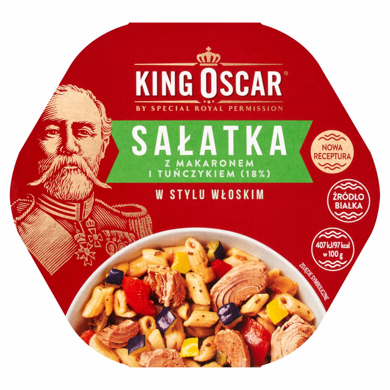 Zdjęcia - King Oscar Sałatka z makaronem i tuńczykiem w stylu włoskim 220 g