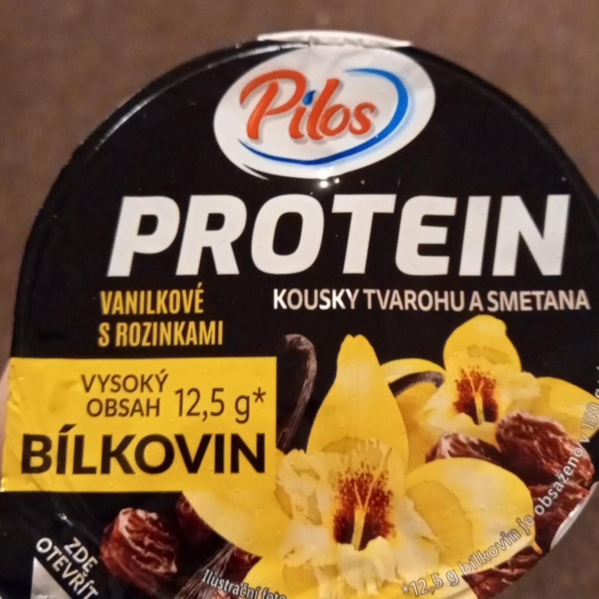 Zdjęcia - Protein kousky tvarohu a smetana vanilkové s rozinkami Pilos