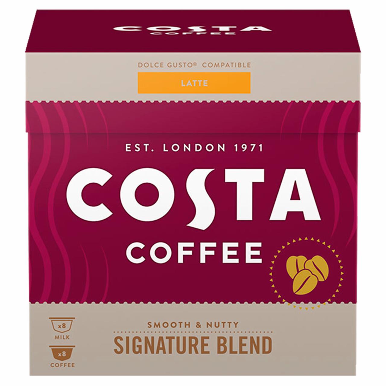 Zdjęcia - Costa Coffee Signature Blend Latte Kawa w kapsułkach 182,4 g (8 x 7,0 g, 8 x 15,8 g)