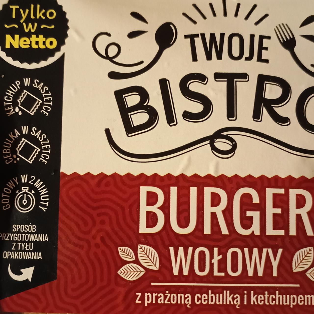 Zdjęcia - Burger wołowy z prażoną cebulką i ketchupem Twoje Bistro