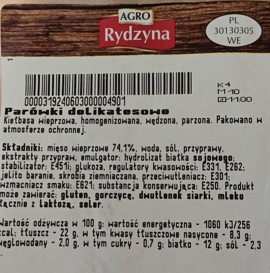 Zdjęcia - Parówki delikatesowe Agro Rydzyna