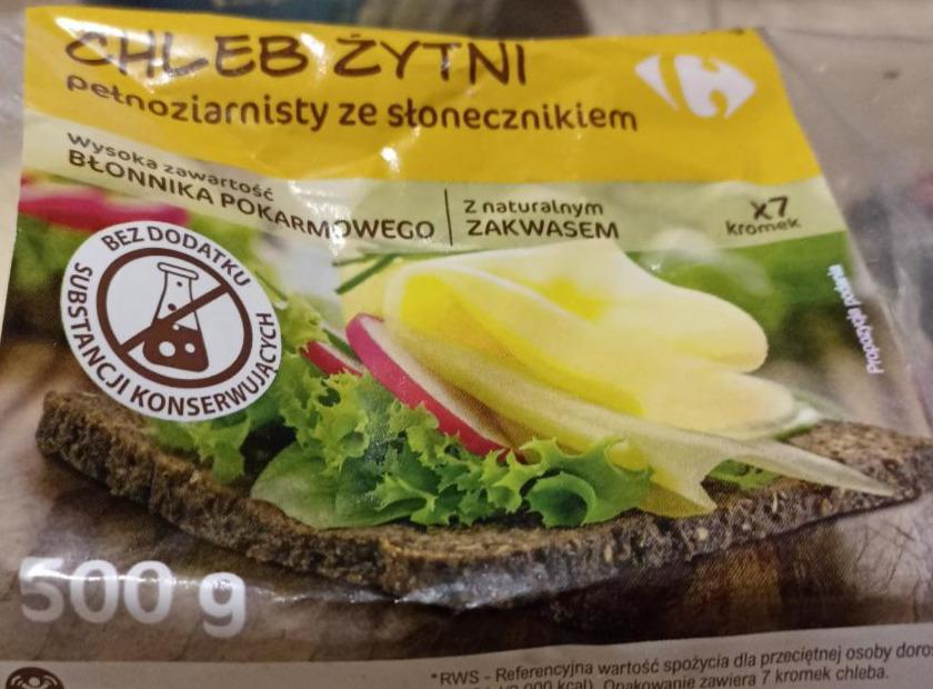 Zdjęcia - chleb żytni pełnoziarnisty ze słonecznikiem Carrefour