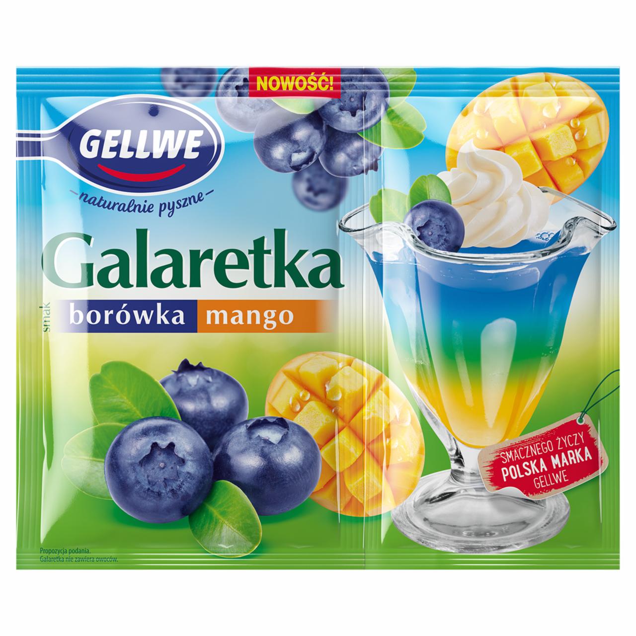 Zdjęcia - Gellwe Galaretka smak borówka mango 75 g (50 g + 25 g)