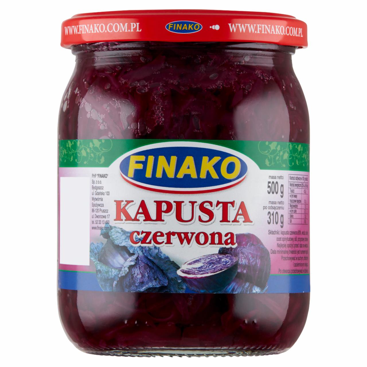 Zdjęcia - Kapusta czerwona 500 g Finako