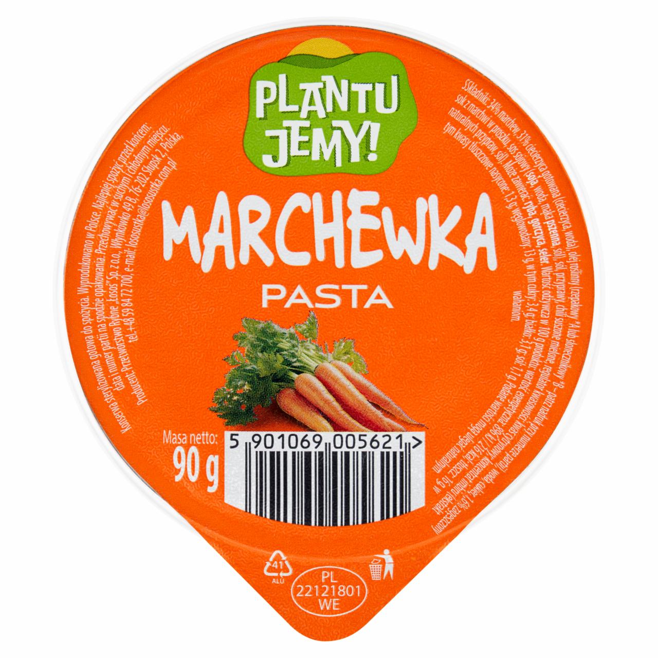 Zdjęcia - Plantu Jemy! Pasta marchewka 90 g