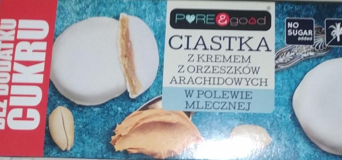 Zdjęcia - Ciastka z kremem z orzeszków arachidowych w polewie mlecznej Pure & good